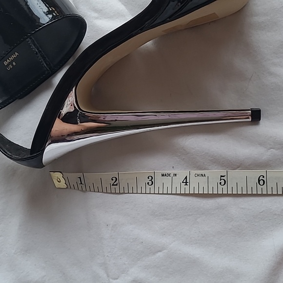 Size 8 black silver and green platform heels - Picture 6 of 8